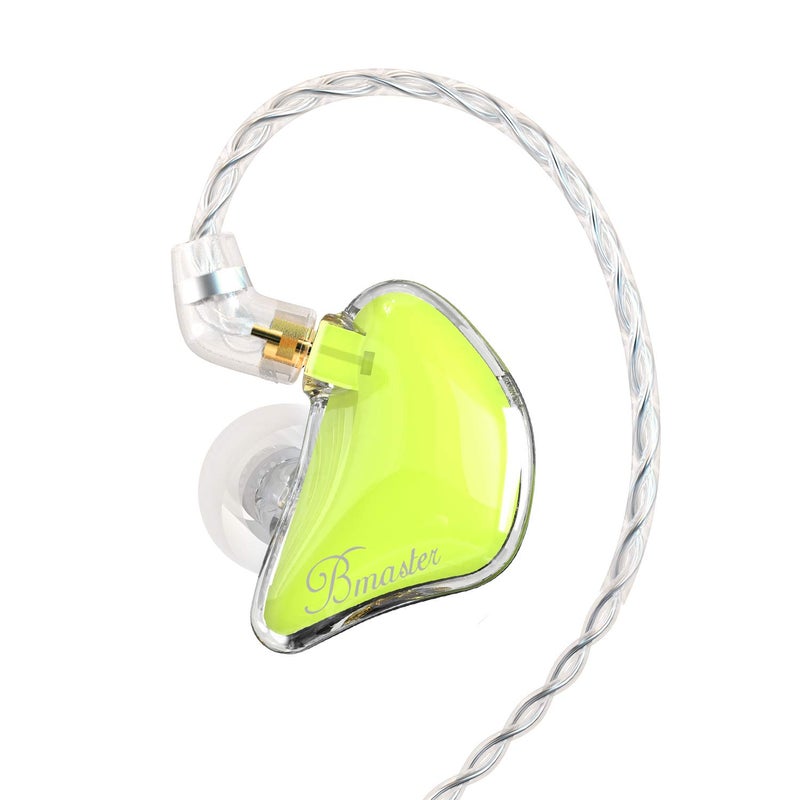 BASN Bmaster Noise Isolating in Ear Monitor Earphones, 1BA+2DD Hybrid Balanced Armature Driver IEM Headphones with Two Detachable MMCX Cables (Yellow) - Image 1
